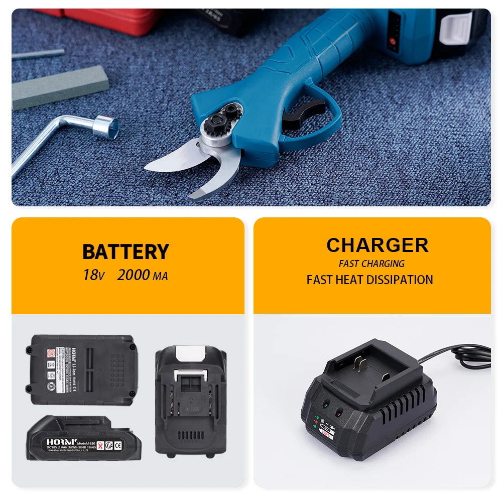 Tijeras eléctricas sin escobillas Dreamblue para poda, con batería Makita 18V, cortan ramas de 10-30mm, 700W, 4 velocidades.