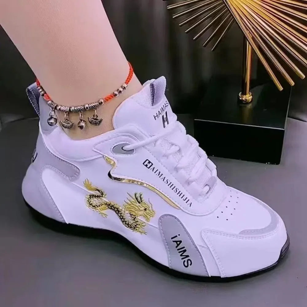 Zapatillas deportivas para mujer Dreamblue, verano, cuero, impermeables, casuales, ligeras, transpirables y antideslizantes en plataforma.