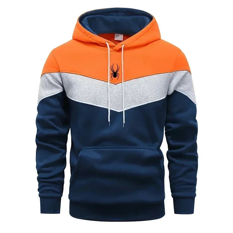 Sudadera casual para hombres de color tricolor, ropa deportiva y chándal de alta calidad para uso diario y jogging.