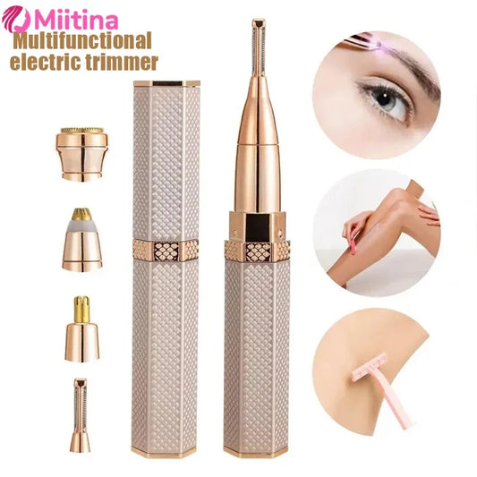 Afeitadora eléctrica 4 en 1 para cejas, cuerpo y rostro, portátil, sin dolor, con cable USB, de la marca Dreamblue store.