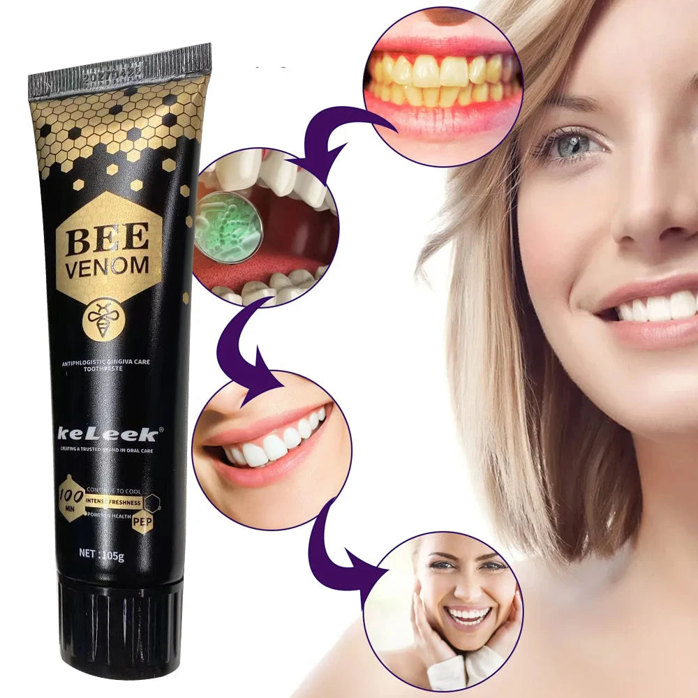 Pasta de dientes Dreamblue con veneno de abeja, protección y limpieza profunda, blanquea dientes y refresca el aliento en adultos.