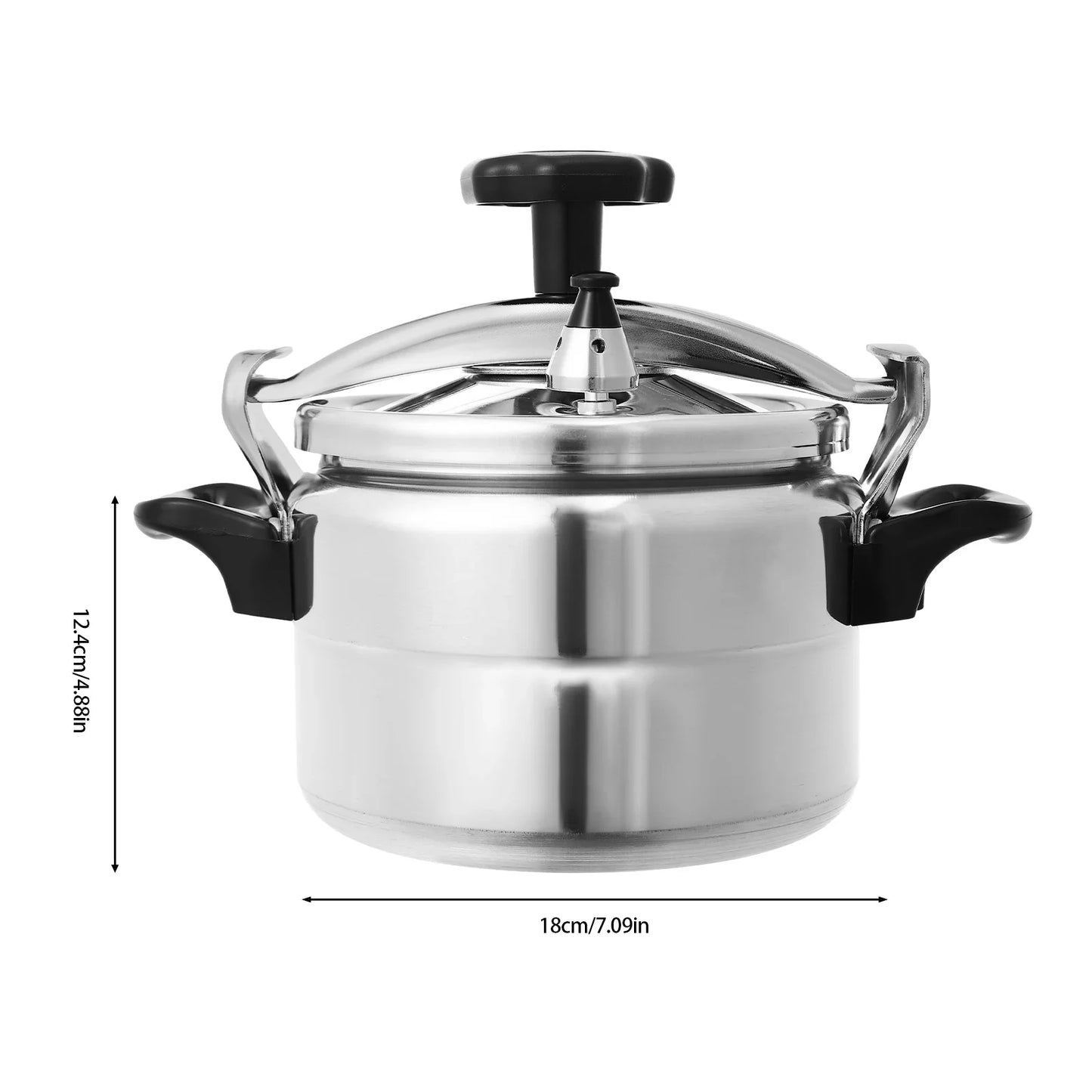 Olla a presión de aluminio Dreamblue, capacidad de 3L, forma redonda, válvula de seguridad y sello de silicona, fácil de limpiar