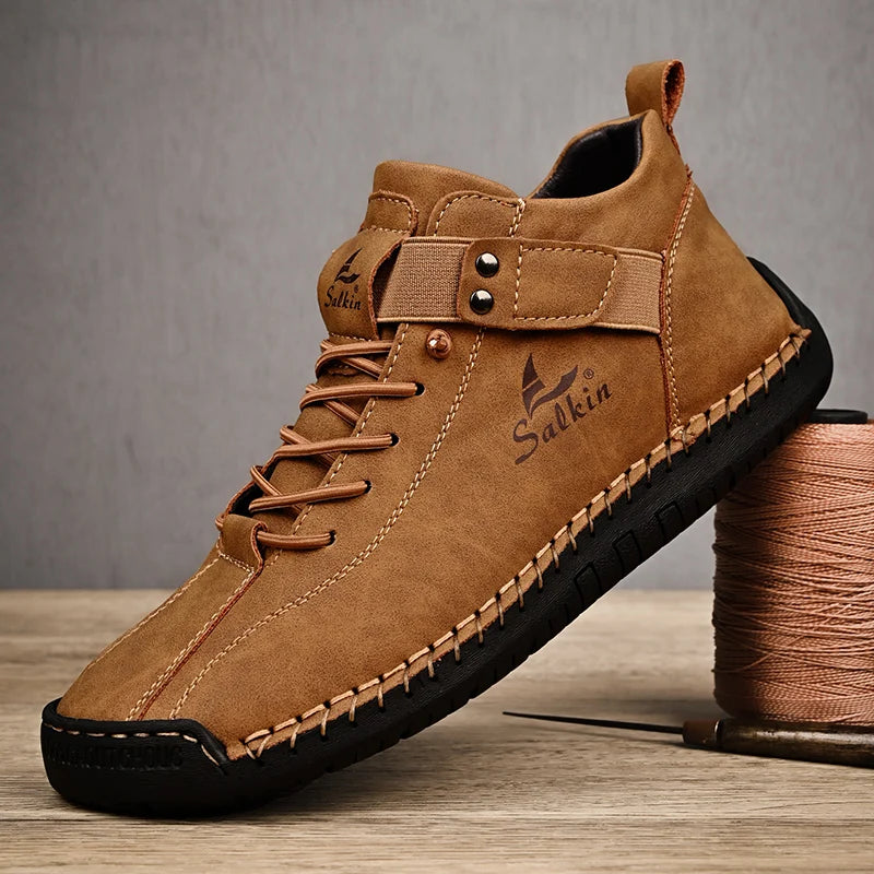 Zapatos casuales de cuero para hombre Dreamblue 2024, diseño de sneakers transpirables y botines de cuero para exteriores