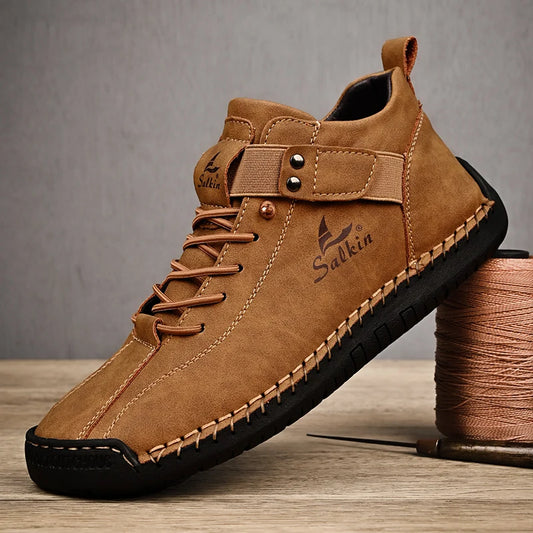 Zapatos casuales de cuero para hombre Dreamblue 2024, diseño de sneakers transpirables y botines de cuero para exteriores