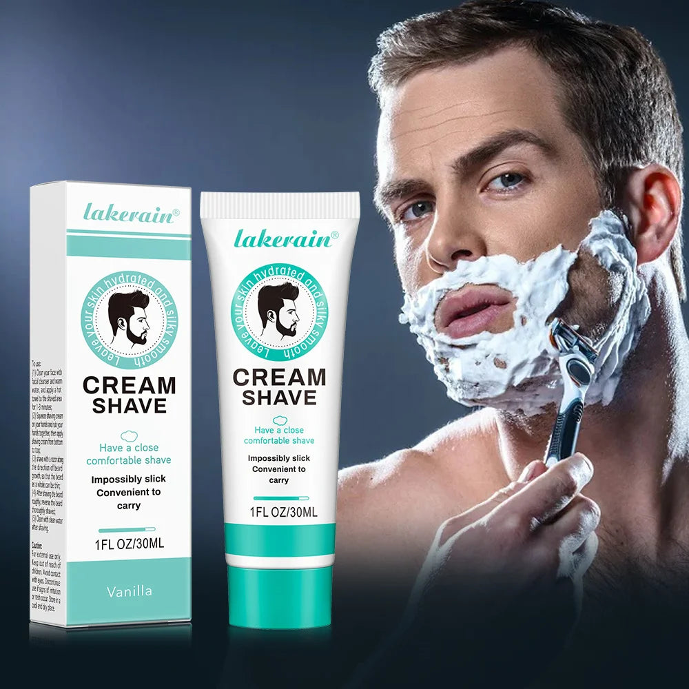 Crema de afeitar natural para hombres de Dreamblue, espuma densa que suaviza la barba para un afeitado fácil y suave.