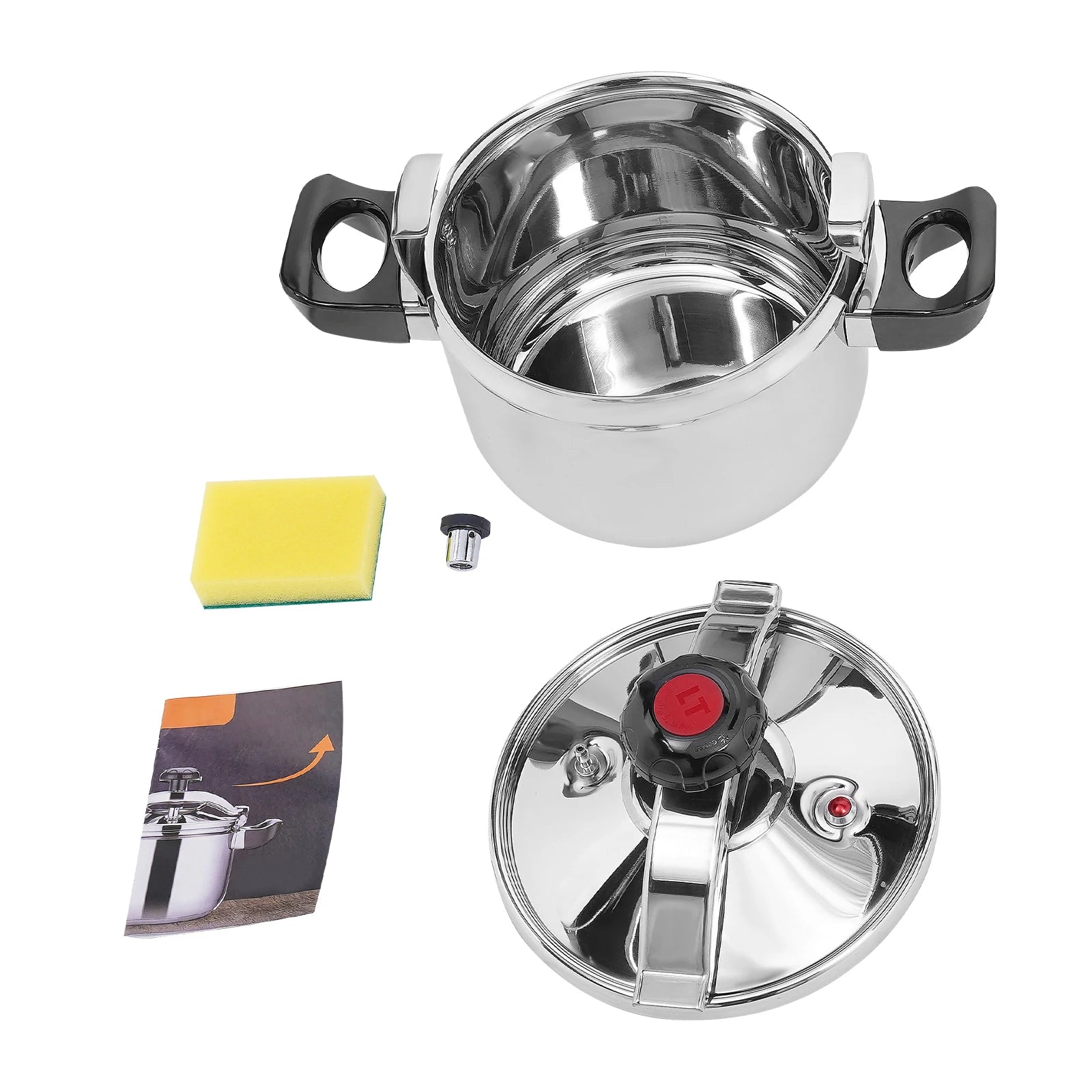Olla de presión de acero inoxidable Dreamblue de 5L, apta para fuego abierto e inducción, con capacidad de 60 kPa para cocinar seguro.