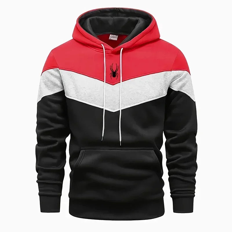 Sudadera deportiva casual para hombre en tricolor, con capucha, ideal para jogging y actividades diarias, de alta calidad.
