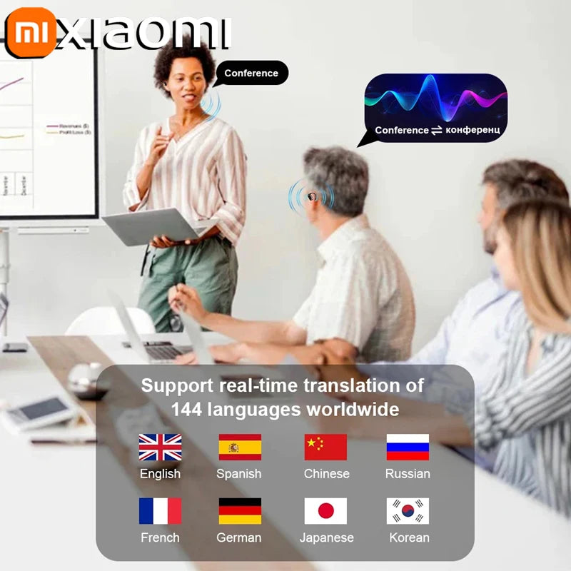 Auriculares Xiaomi 3-en-1 con cancelación de ruido y traducción en tiempo real en 140 idiomas, conectividad Bluetooth 5.3, diseño inteligente