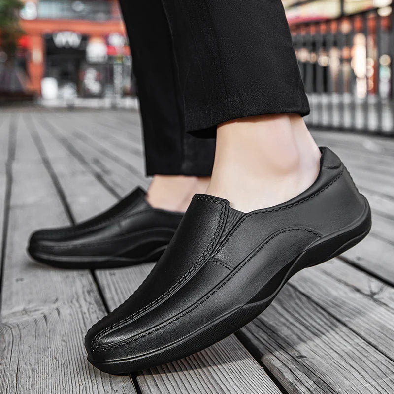 Zapatos de chef para hombre Dreamblue, resistentes al agua y antideslizantes, zapatos casuales de EVA ligeros y cómodos para conducir.