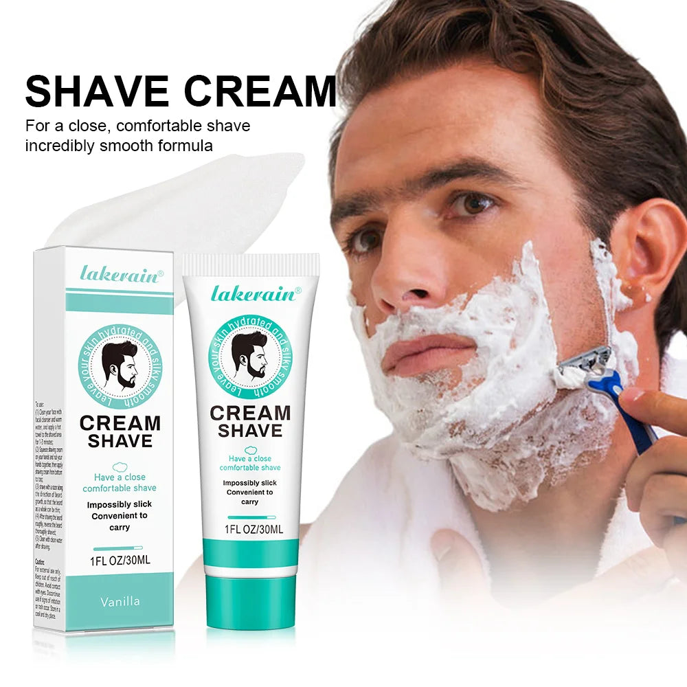 Crema de afeitar natural para hombres de Dreamblue, espuma densa que suaviza la barba para un afeitado fácil y suave.