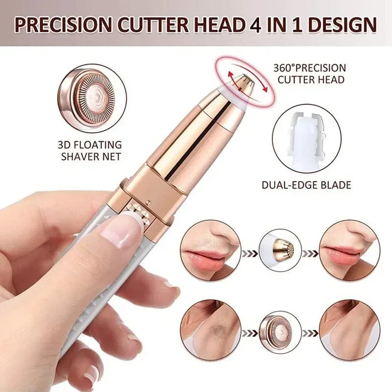 Afeitadora eléctrica 4 en 1 Dreamblue para cejas, cuerpo y rostro, portátil, recargable por USB, eliminación de vello sin dolor.