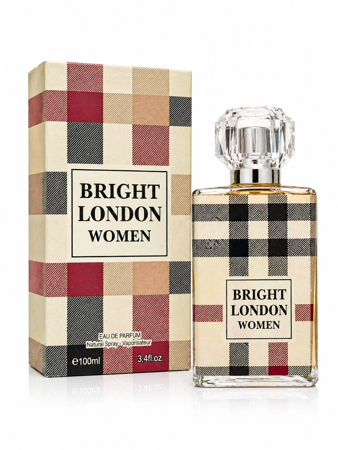 Mujer con vestido elegante Bright London Women de RJ-Solutions, mostrando un atuendo sofisticado y moderno en un entorno luminoso
